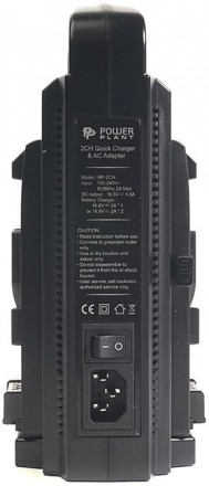Зарядний пристрій PowerPlant для двох акумуляторів V-mount (BP-95W, 150W, 190W) (знято з виробництва)